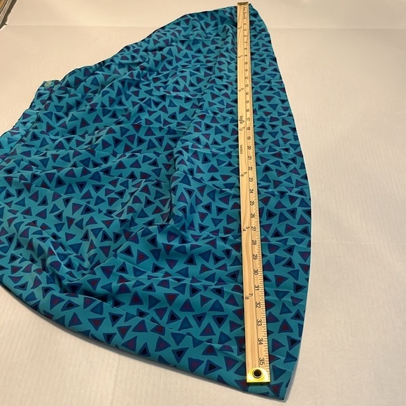 Pendleton Vintage 80's Blue Geometric Print Skirt Size 12 - Picture 5 of 8